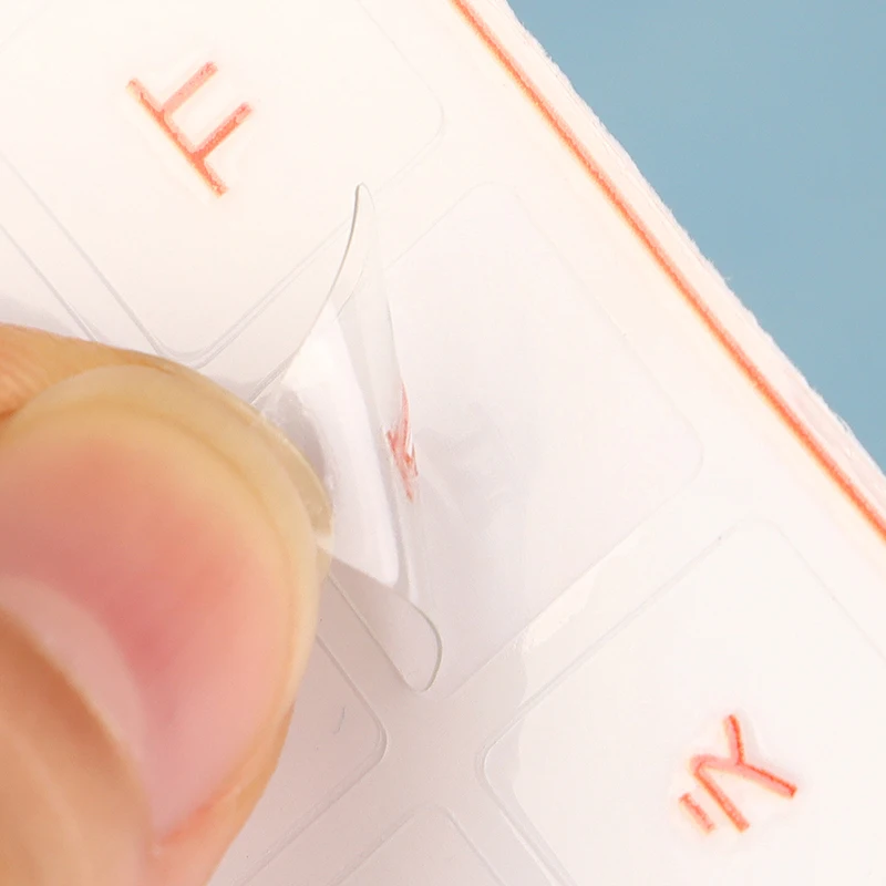 اللغة الكورية المسيل للدموع فيلم لوحة المفاتيح ملصق سطح المكتب المحمول مفتاح ملصق فيلم واحد العالمي شفافة النقش ملصق