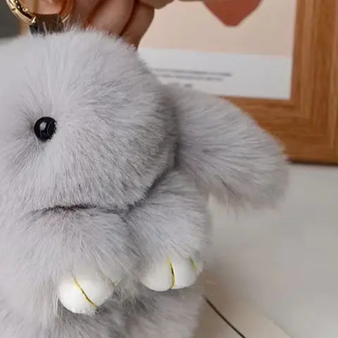 

15 см брелок из кроличьего меха, женская сумка, автомобильный брелок, подвеска, украшение, ювелирные изделия, сумки, подвески, аксессуары, подарки