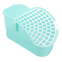 Rabbit Litter Box Plastic Triangle Hamster Toilet Bunny Corner Potty Trainer Small Animal Bedding Litter Box Chinchilla Guinea