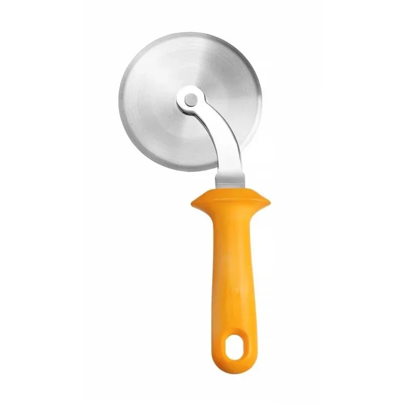 

High-strength commercial kitchen pizza cutter, orange