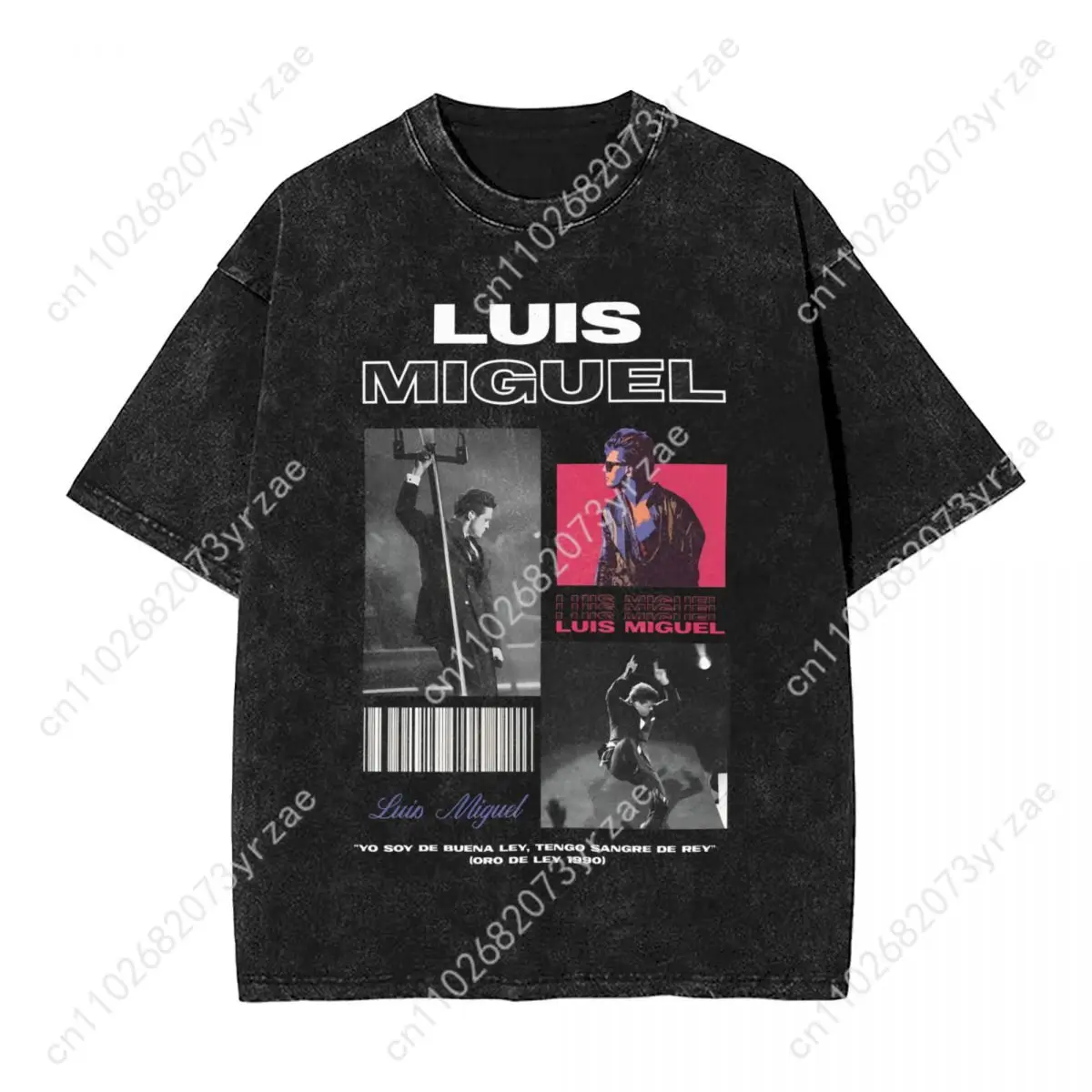 Luis Miguel Retro Wash Tshirt Uomo Donna T-shirt vintage di alta qualità in cotone maniche corte T-shirt moda Top morbidi e traspiranti