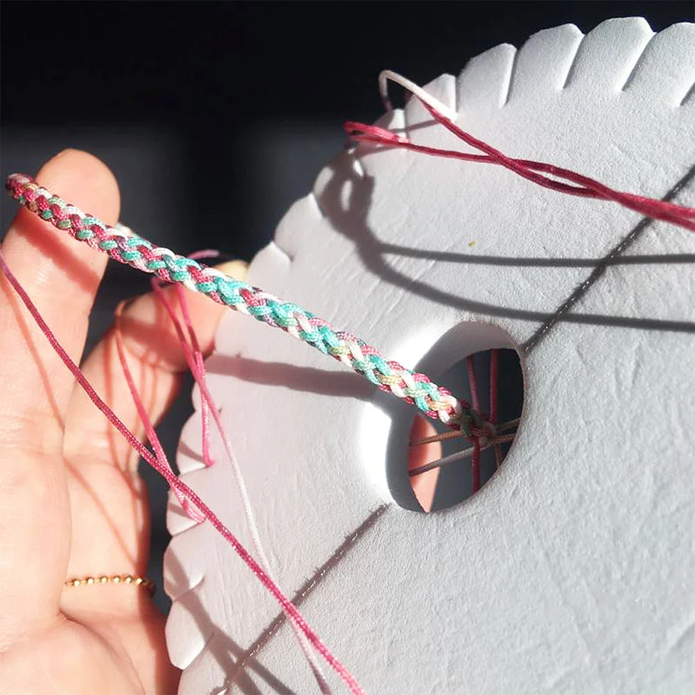 3 Pcs EVA Beading Cord Disc Handmade Weaving Disk Bracelet Tool Board Maker Looms DIY Rope Student