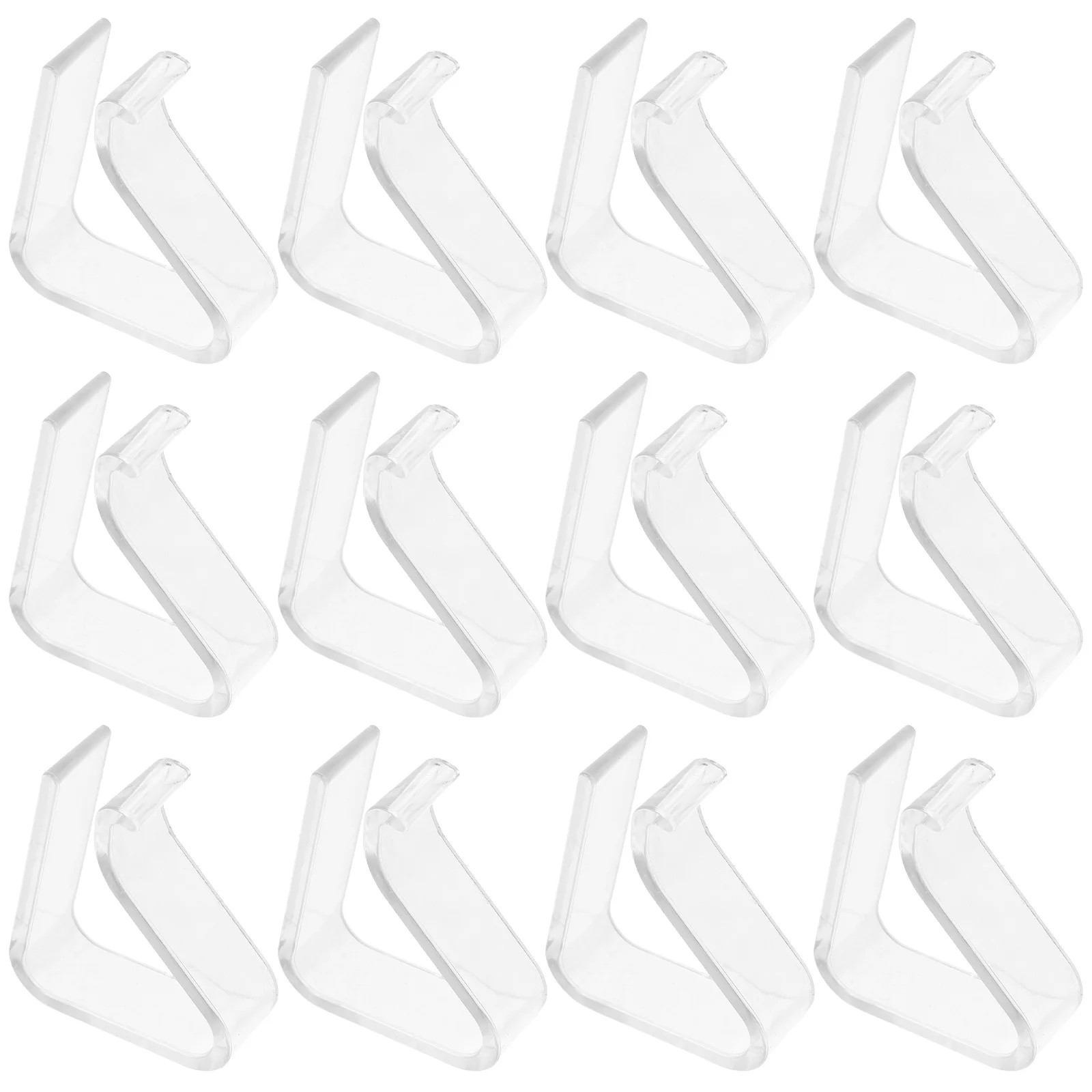 

24 Pcs Transparent Tablecloth Clip Clamps Holder Clips for Outdoor Picnic Tables Large Skirt