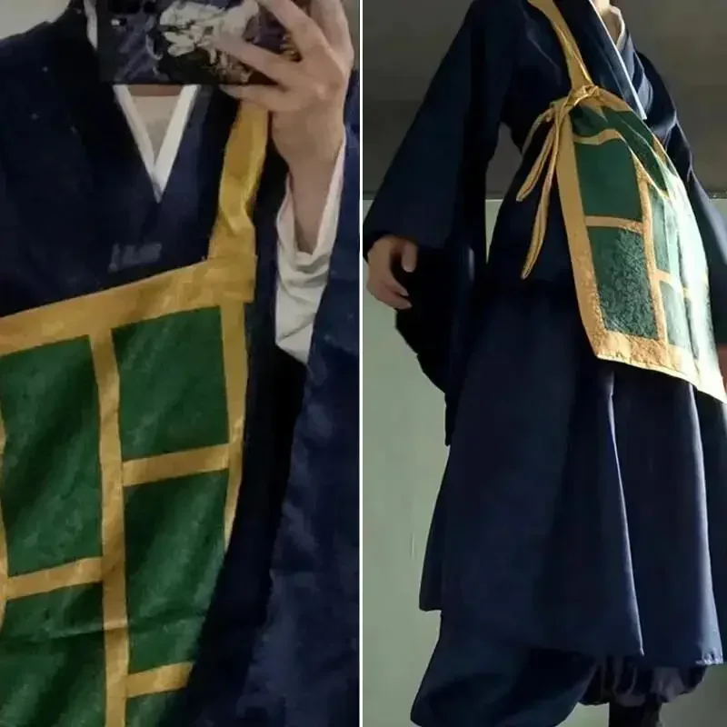 

Anime Geto Suguru Cosplay Black & Blue Kimono Style School Uniform Halloween Performance Outfit for Adults