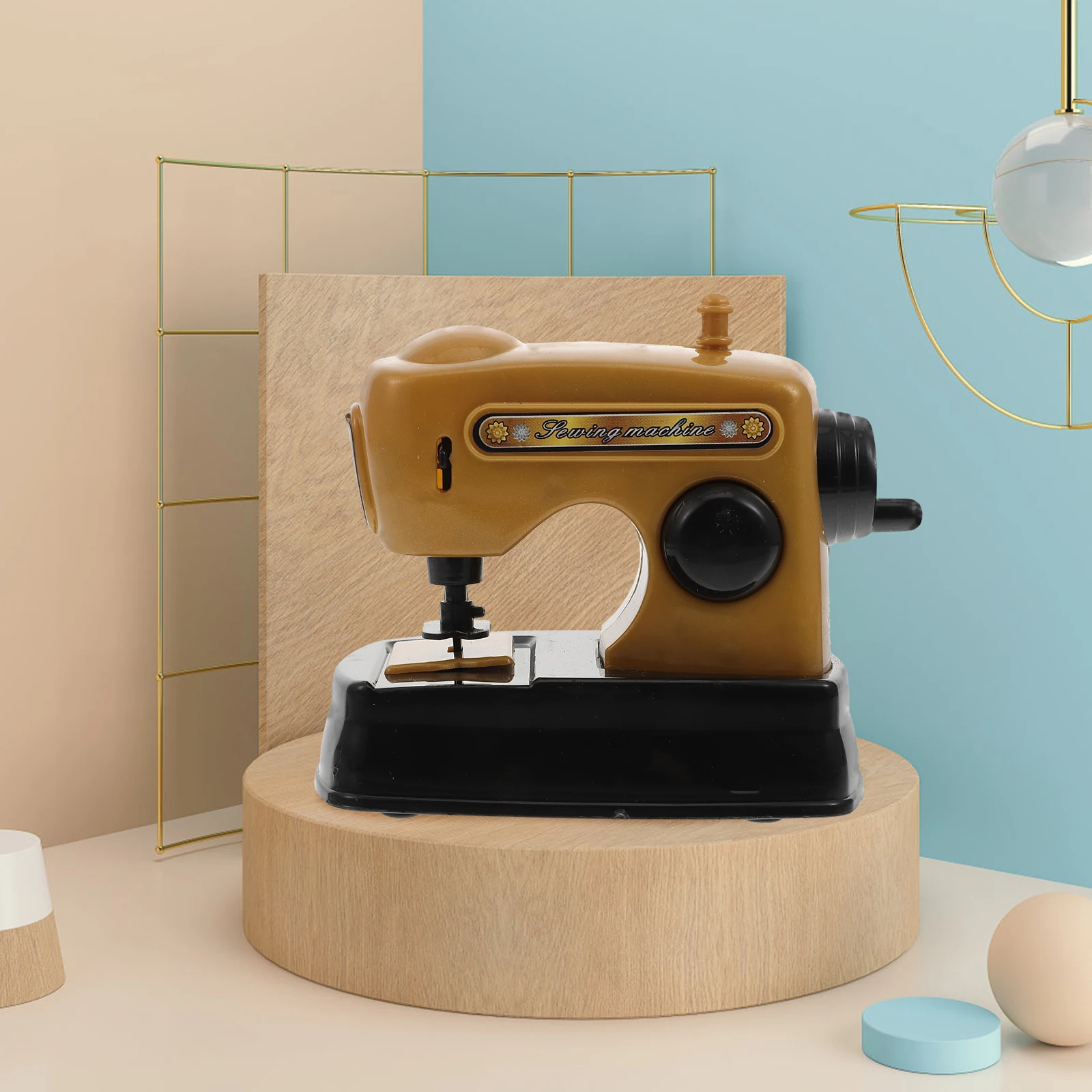 

Mini Sewing Machine Toy Kids Educational Plaything Safe Material Bright Color Game Housekeeping Toys