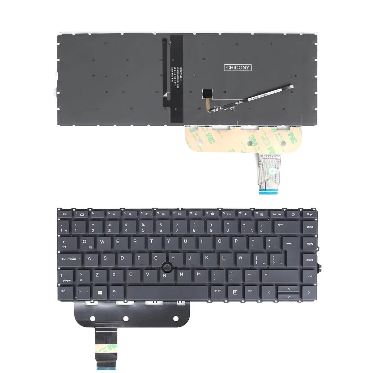 LA Laptop Keyboard for HP EliteBook 840 G7 Black with Backlit & Point Win8