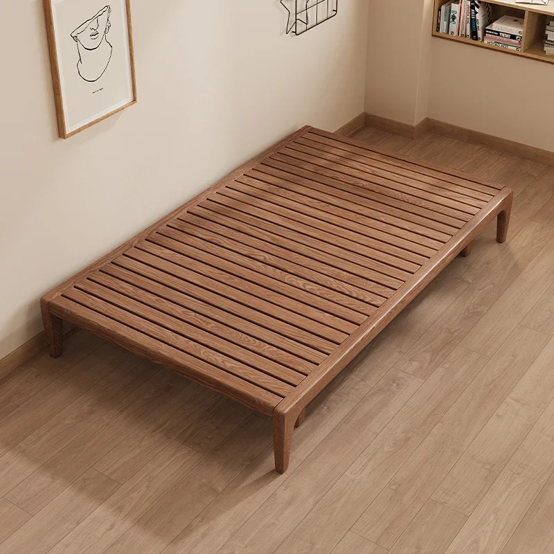 Solid wood sofa bed frame pulling simple single double folding tatami retractable sitting and lying dual-purpose push-pull custo