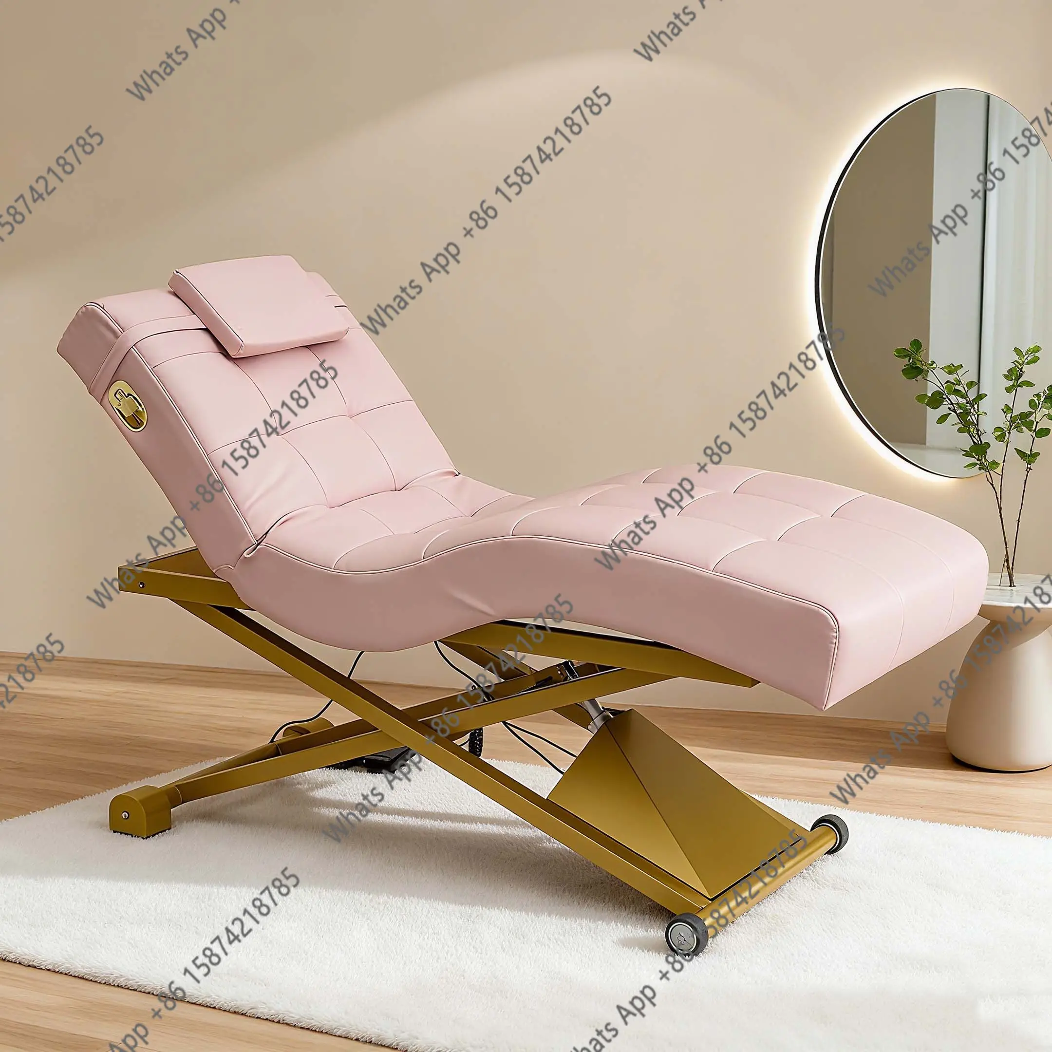 

New high-grade S-type beauty bed, special eyelash bed for beauty salons, tattoo embroidery, manicure, face wash and ear bed manu