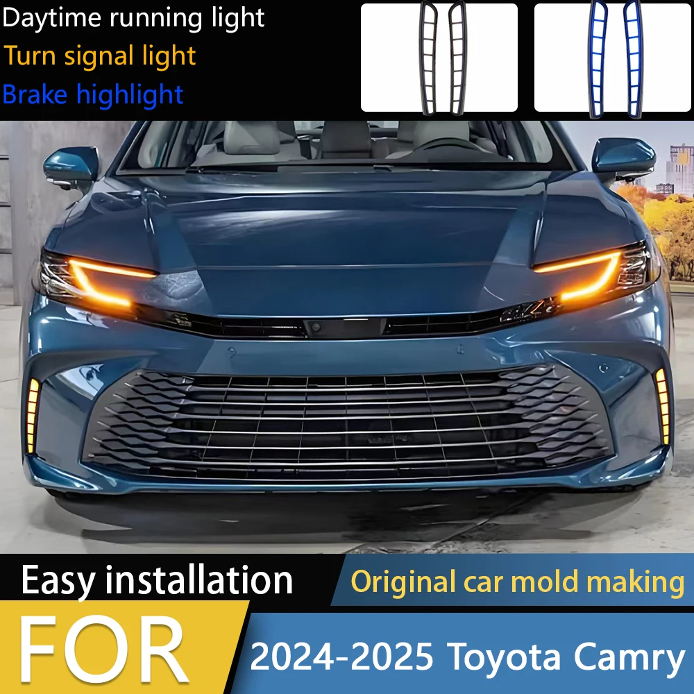 

Автомобильные модифицированные дневные ходовые огни для Toyota Camry Hybrid XLE 2024 2025 Противотуманные фары 12 В Фара DRL