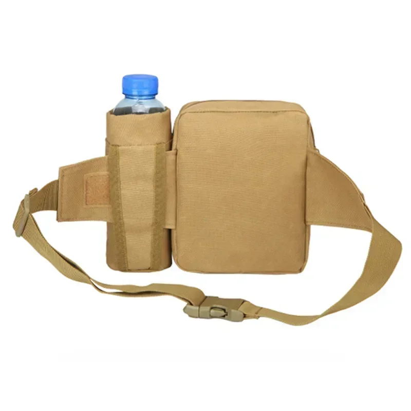 Riñonera táctica Molle de nailon para hombre, bolsa para teléfono con botella de agua para senderismo, deportes al aire libre, caza, escalada, Camping, cinturón