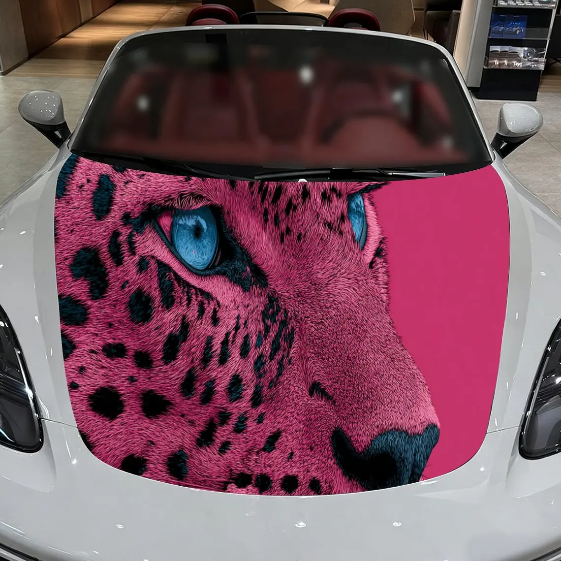 

Cool Pink Leopard Car Hood Stickers - Self-Adhesive, Waterproof and Durable Vinyl Wrap, Decorate And Protect Your Car - The Gift