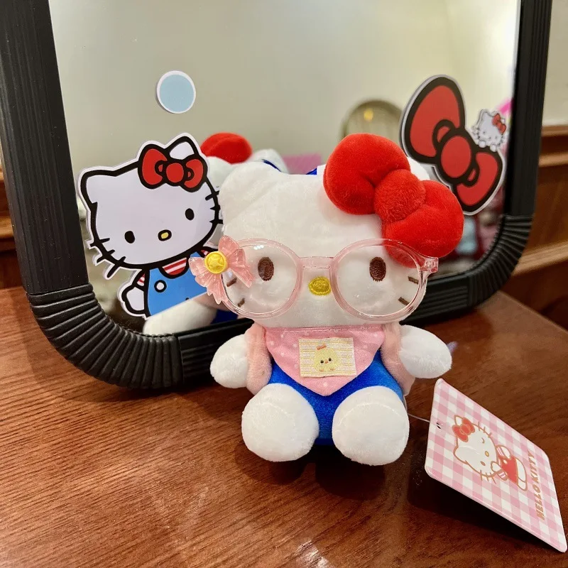 Breloczek pluszowy Sanrio Hello Kitty, zawieszka kawaii do plecaka, personalizowane modne akcesoria, prezenty dla przyjaciół na święta.