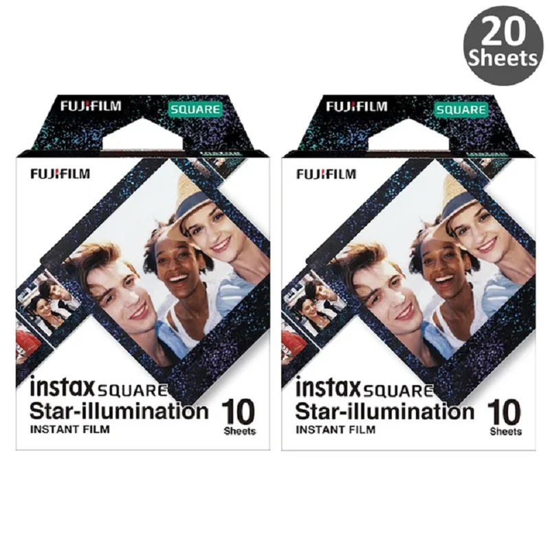 For Fujifilm Instax Square SQ40 Film Star-Illumination 10-50 Sheets Fujifilm Instax Square Film For Fuji Square Series Cameras