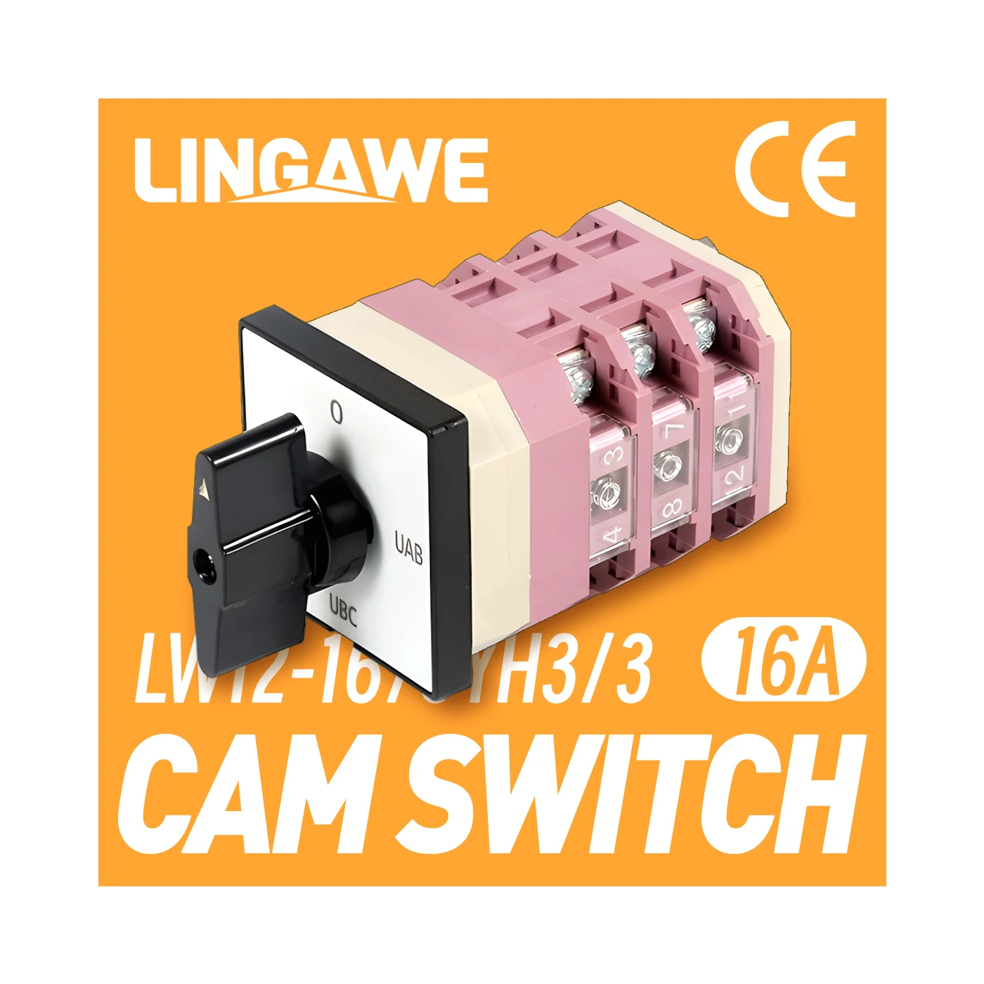 

LW12-16/3YH3/3 Cam Rotary Voltage Selector Switch 500V 3-Phase 3-Position For Electronic Metering & Power Monitoring Systems