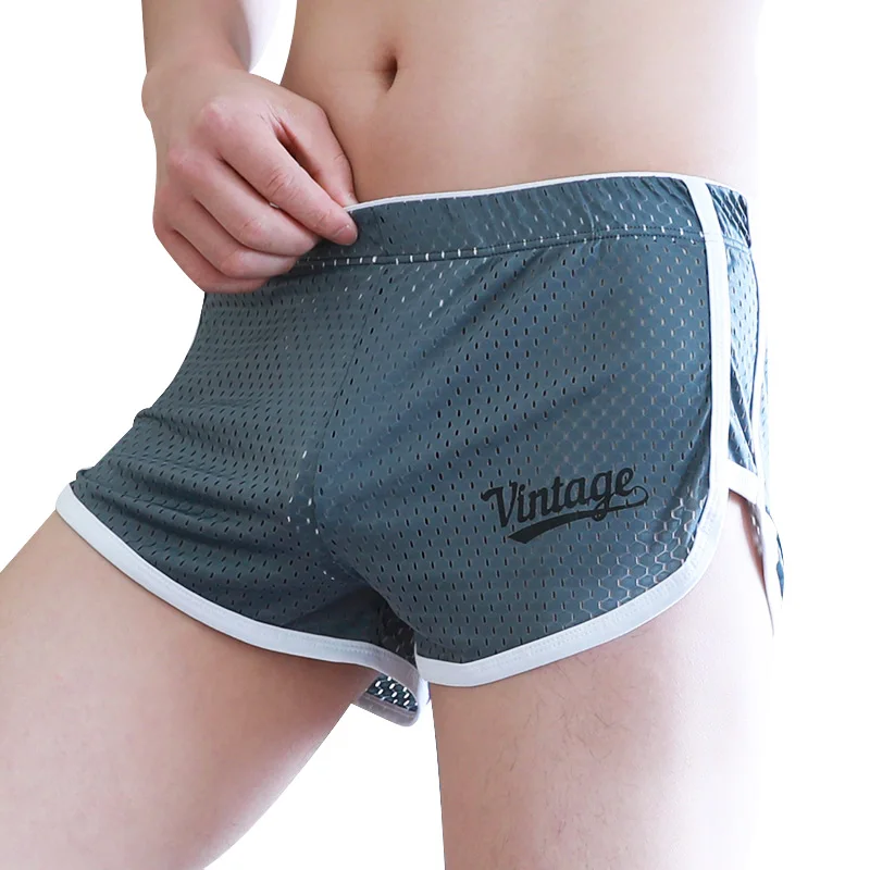 Men Board Shorts Jogging Fitness Sweatpants Quick Dry Fit Male Mesh Breathable Training Exercise Boxers