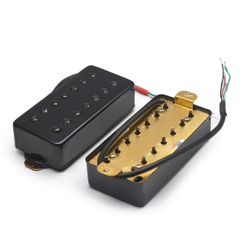 LP 7-String Guitar Humbucker Pickup Brass Cover Dual In-Line Slotted Screw 8.5K/14K Coil Splitting Electric Guitar Pickup