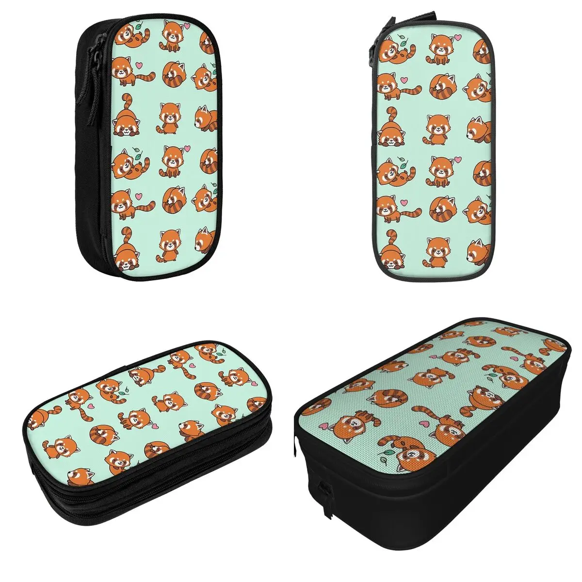 Red Panda Pattern Pencil Cases Cute Animal Pencilcases Pen Holder Girls Boys Large Storage Bags Office Cosmetic Accessories