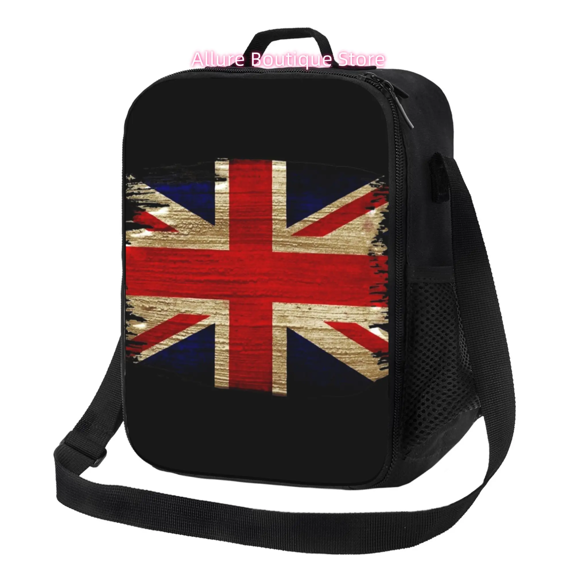 Vintage Union Jack Classic Tote Bag for Work Office Travel Daily Commute Versatile Everyday Carry Non Food Contact, Non-Food Con