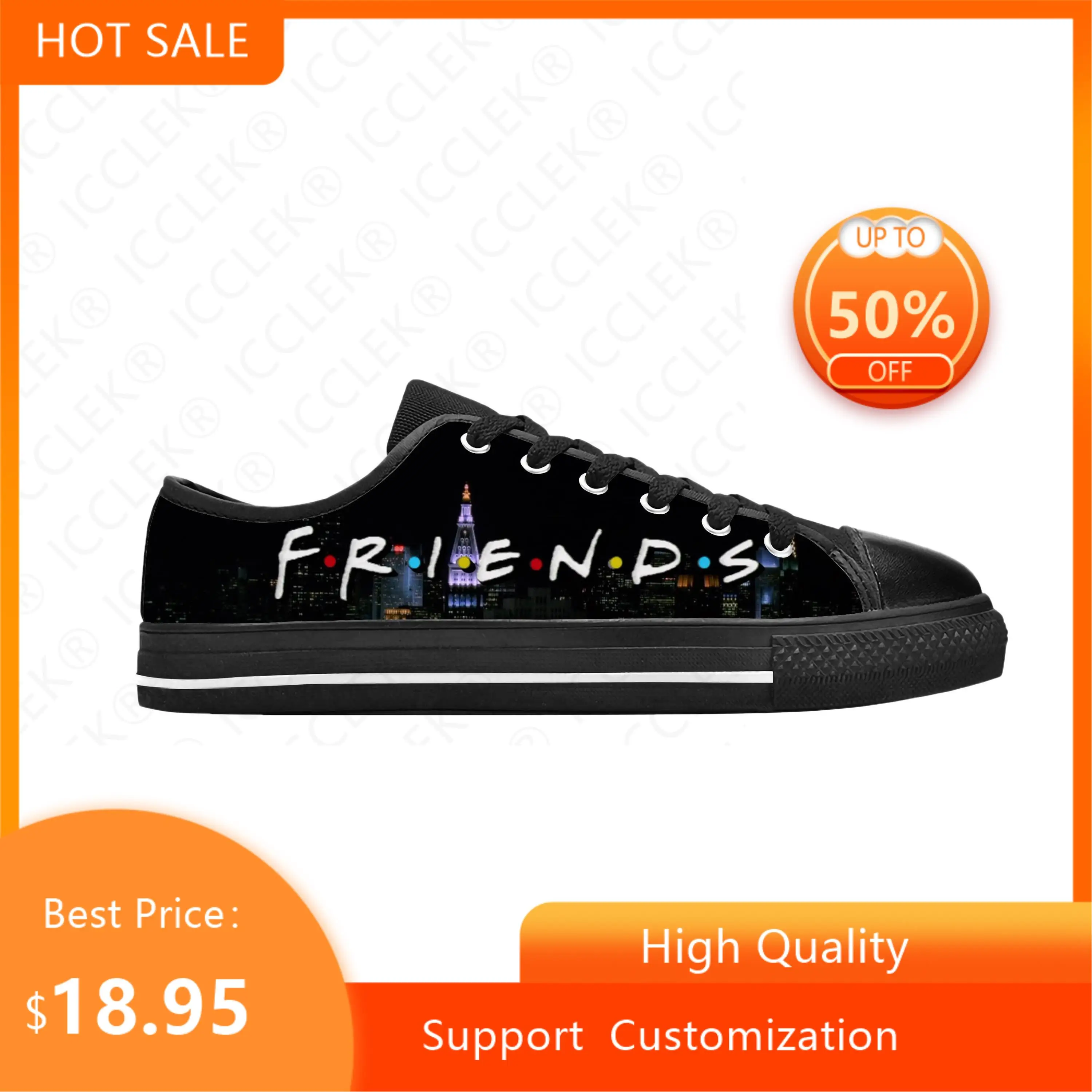 Friends Tv Show Movie Anime Cartoon Manga Comic scarpe Casual High Top leggero traspirante uomo donna ultime Sneakers personalizzate