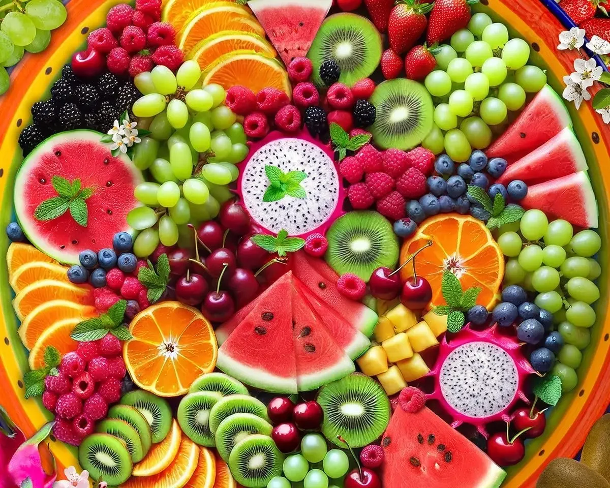 

﻿ Fruit Platter Adult Wooden Puzzle 1000/500/300 Pieces Jigsaw Puzzles for Gameroom Bedroom Livingroom Party Birthday Gift