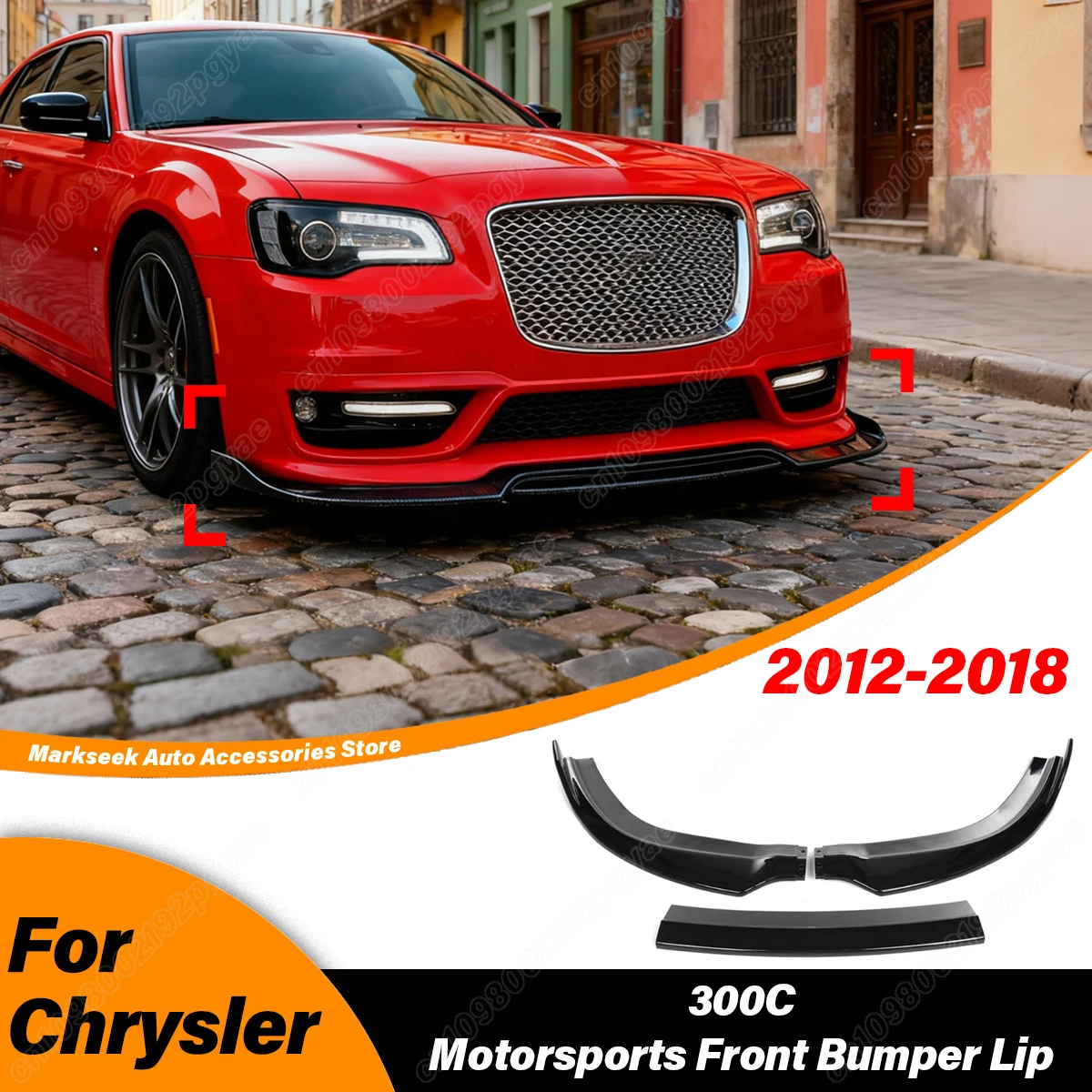

For Chrysler 300C 2012 2013 2014 2016 2017 2018 Car Front Bumper Lower Lip Spoiler Diverter Protection Plate Body Modification