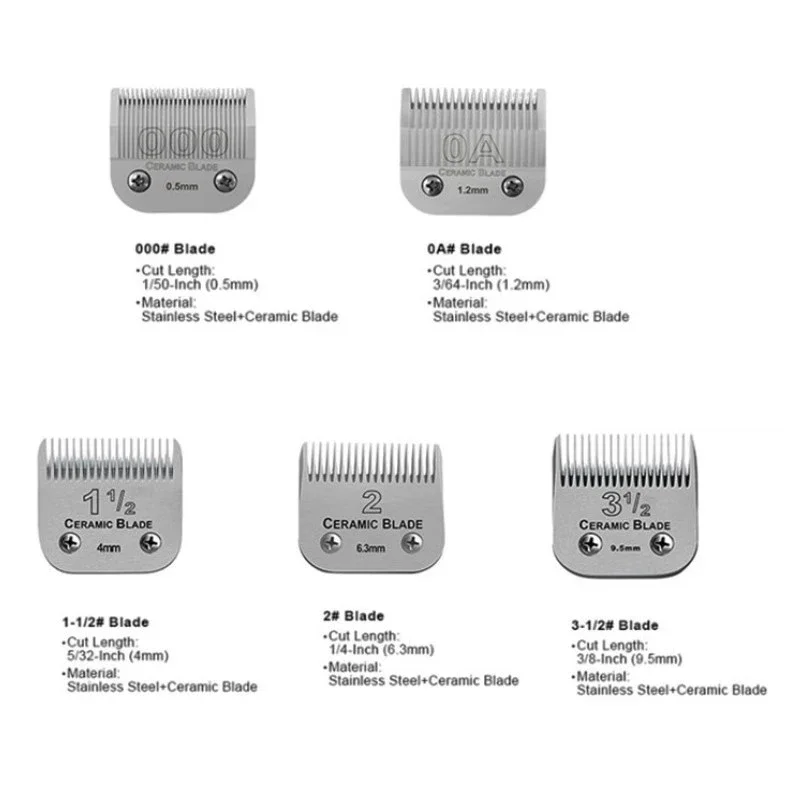 شفرات سيراميك بديلة قابلة للفصل لسلسلة Andis AGC وBDC وBGC وMBG وOster Classic 76/Star-Teq/Power-Teq وسلسلة Wahl KM10