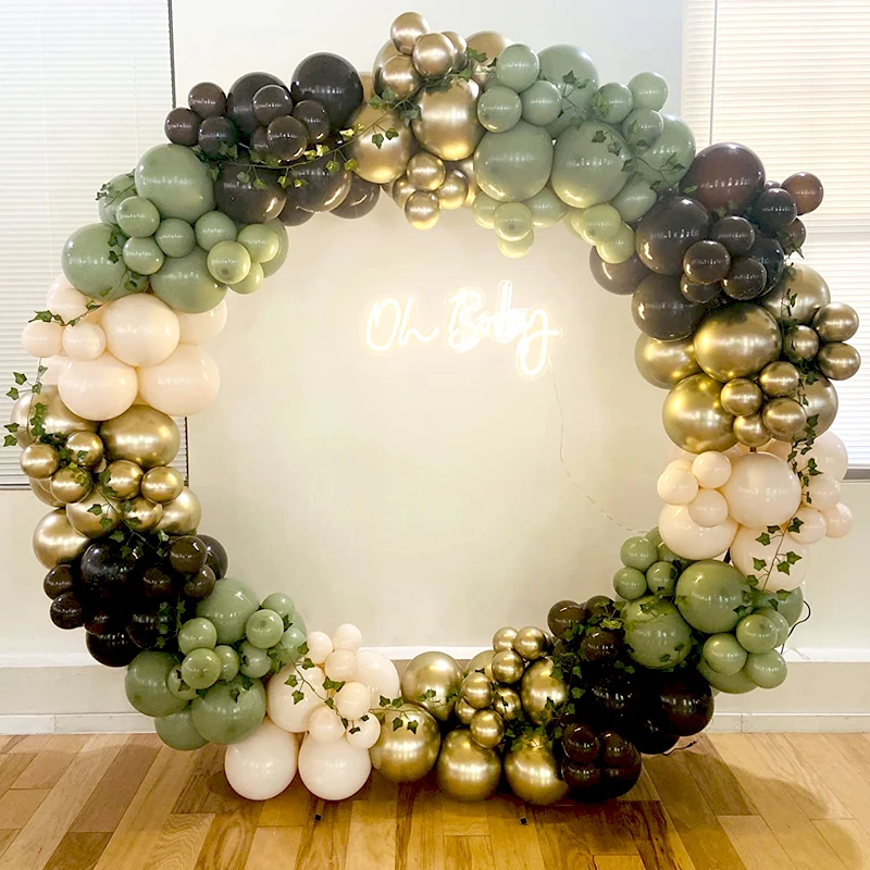 Round Backdrop Stand Metal Circle Wedding Balloon Arch Frame For Wedding Birthday Party Graduation Photo Background Decoration