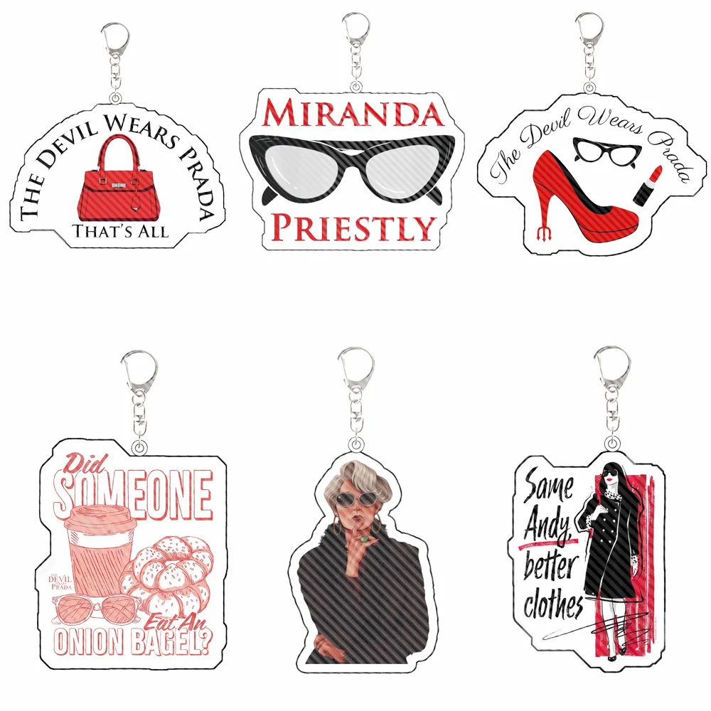 Porte-clés en acrylique Miranda Andrea, accessoire de film populaire TDWP, pendentif décoratif personnalisé, accessoires créatifs, cadeau de festival