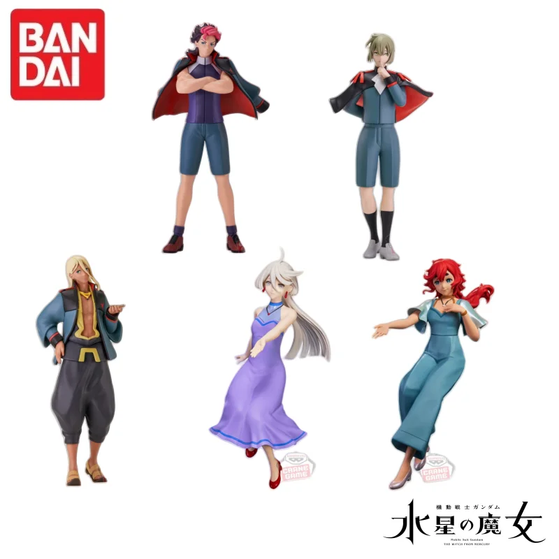 En Stock Original Bandai Mobile Suit Gundam La Bruja de Mercurio Figuras Miorine Rembran, Guel Jeturk Elan Ceres Modelos de Anime