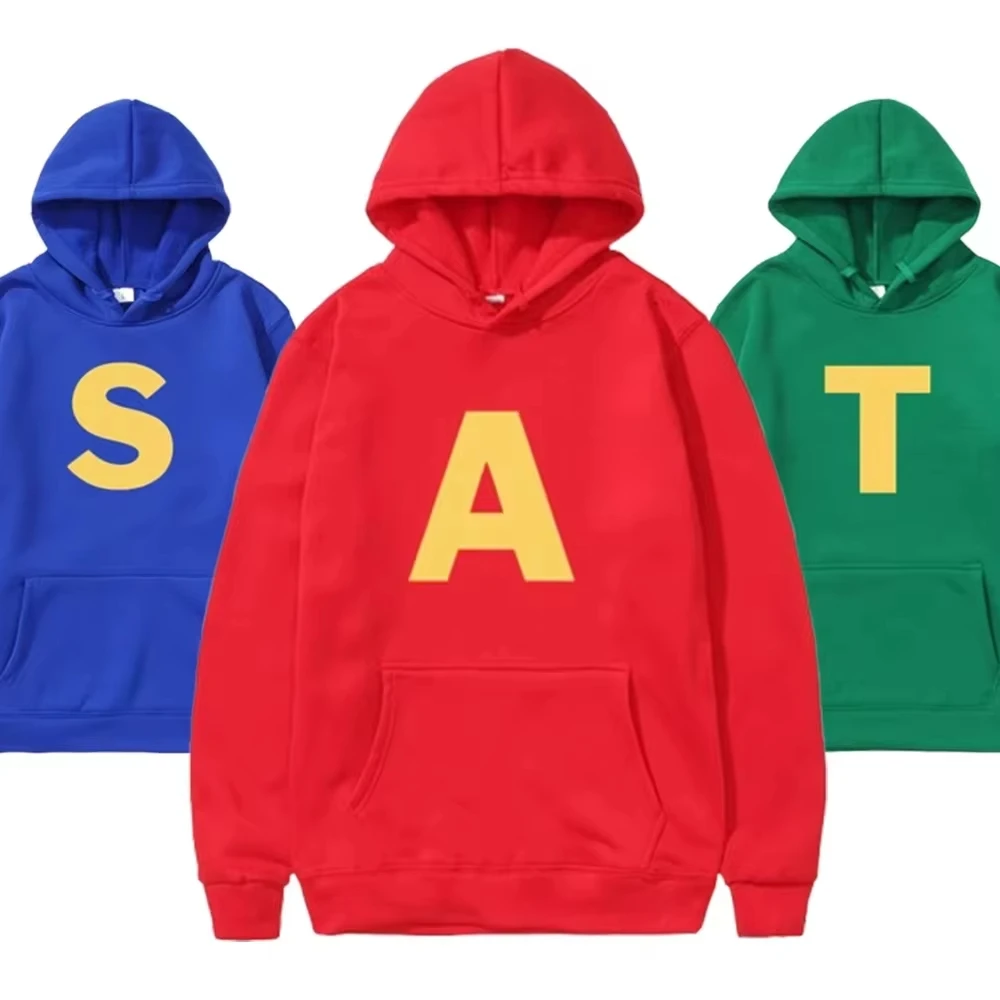2026 Hot Alvins and The Chipmunk Fashion Unisex Casual Sportswear Hoody Alvins Chipmunk Halloween Costume Lady Man Pullover Tops
