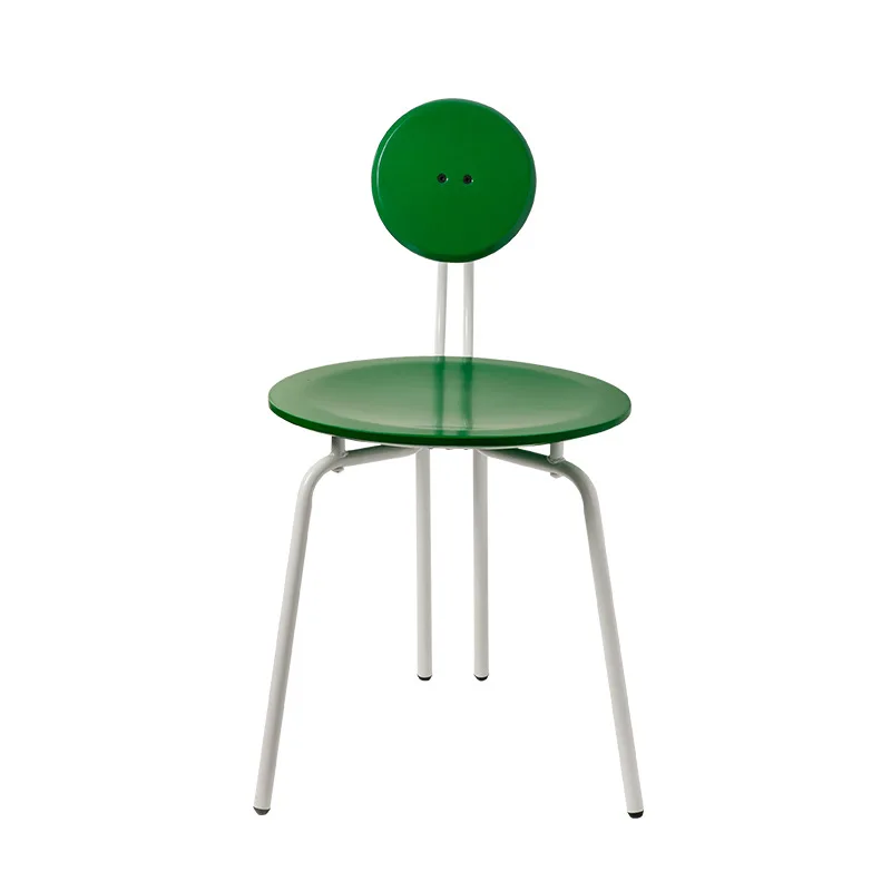 & Retro Scandinavian Tufted Button Chair, Ins Popular Designer Dining & Makeup Backrest Stool for Household Restaurant Supply