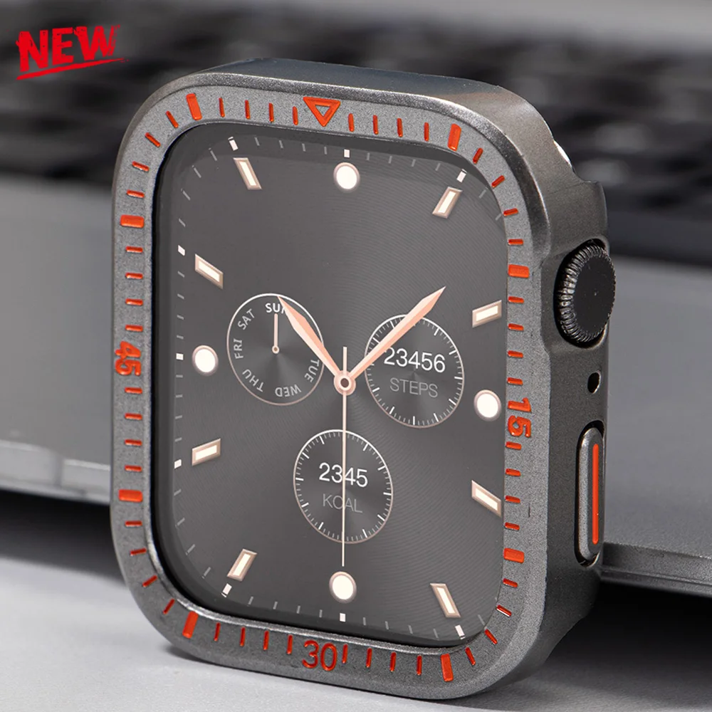 Tempered Glass+Case For Apple Watch Case 46mm 42mm 45mm 44mm 41mm 40mm Screen Cover For iWatch Series 11 10 9 8 7 SE 6 5 4