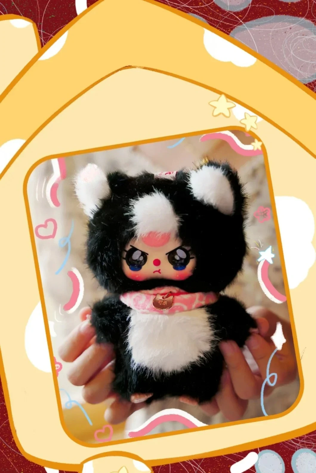 Chat en peluche boîte aveugle périphérie mignon poupée ornements filles cadeau, cadeau de vacances