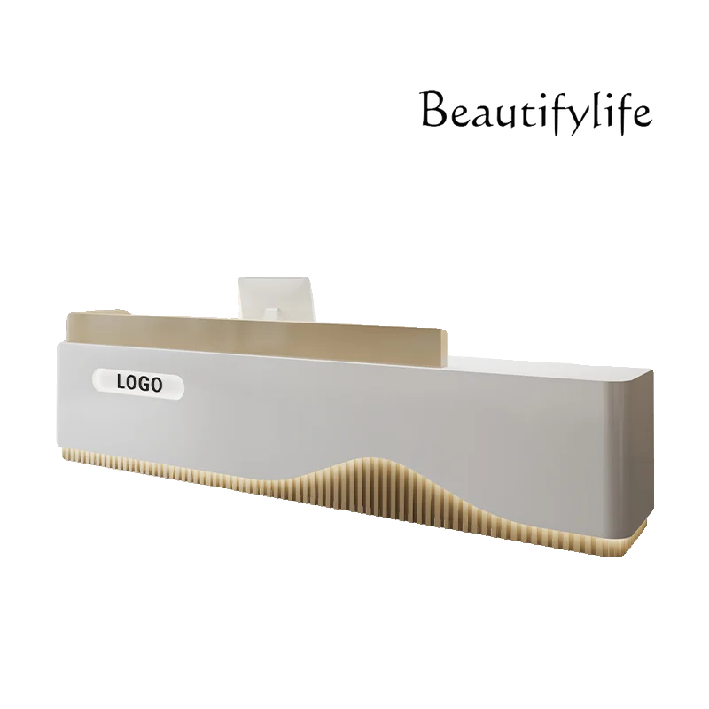 

Modern simple beauty salon reception front desk Nordic clothing store fashion checkout page