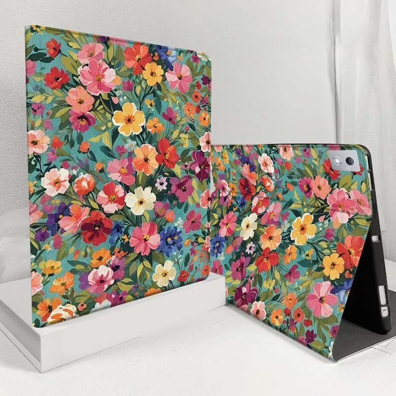 

Purple Iris Flower Pattern Case For Lenovo Pad Legion Xiaoxin Tab Y700 K10 M10 P11 3rd Pro GT Plus Gen 5G Tablet