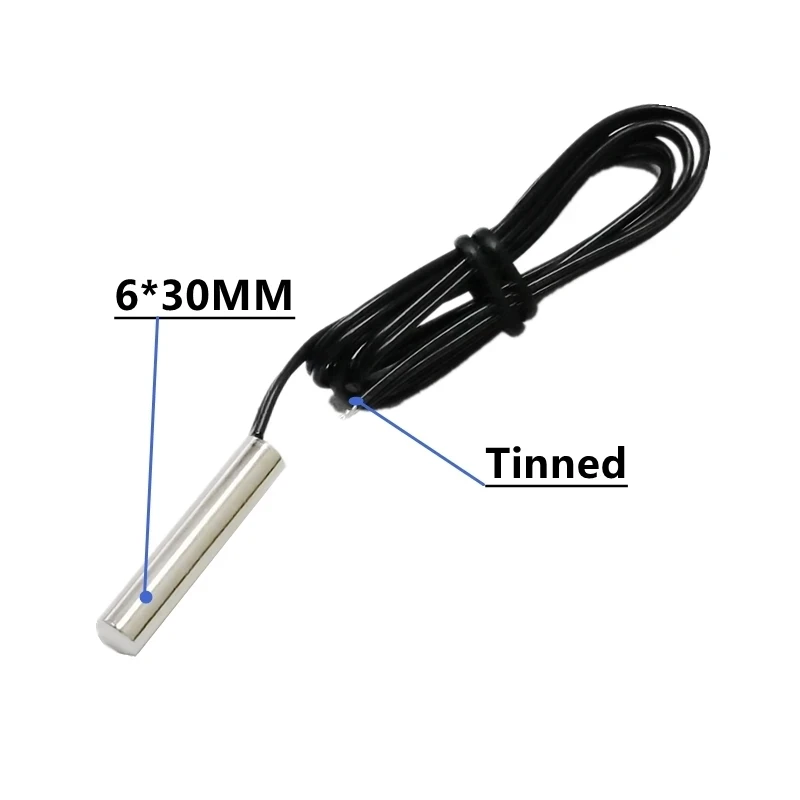 TZW 1PCS NTC Thermistor Temperature Sensor B3950 5K/10K 1% Waterproof Probe Air Conditioning Probe 6x30MM Probe L50CM