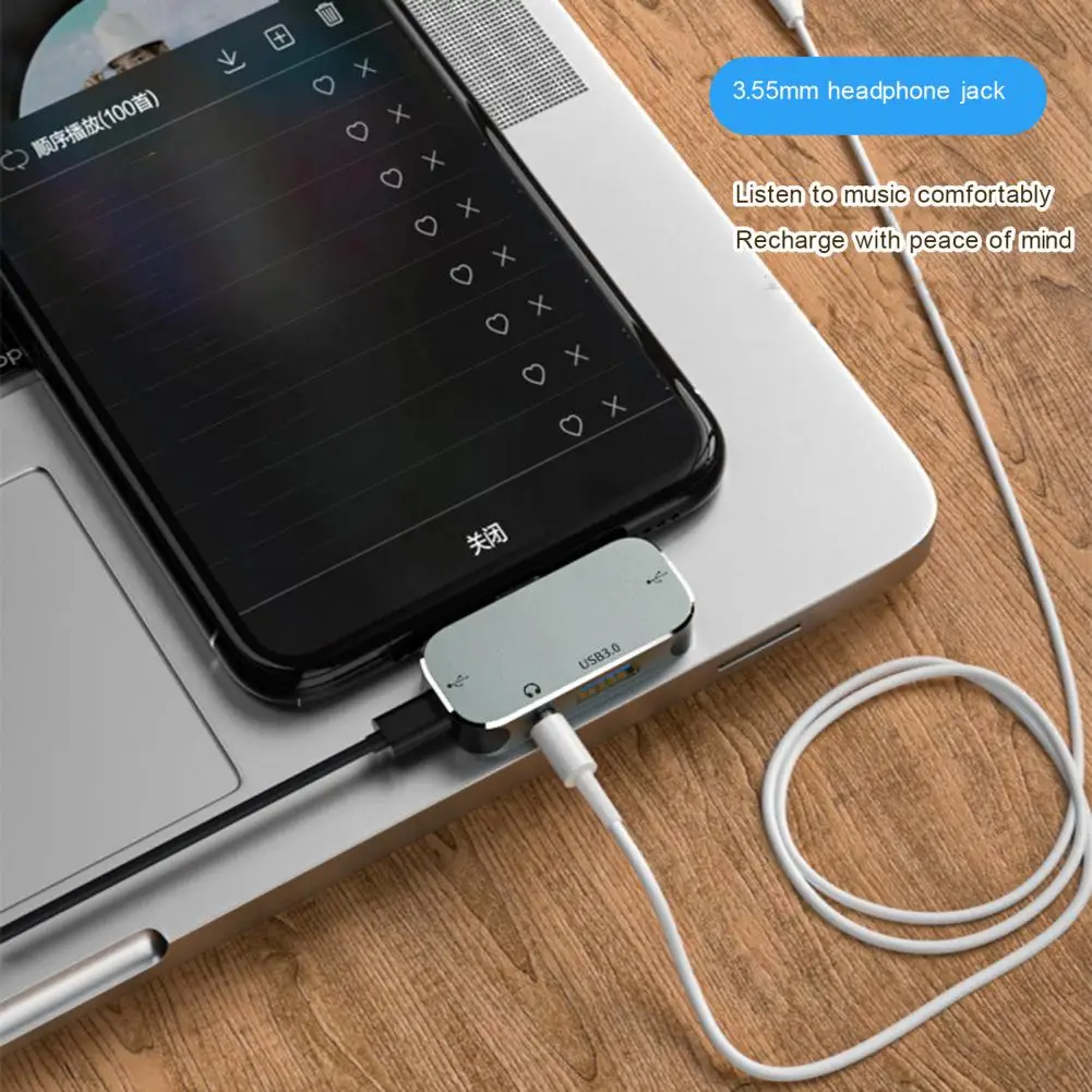 Docking Station Splitter Hub High Efficiency Strong Compatibility Lightweight Multiport Extended Type-c USB Monitor Hub