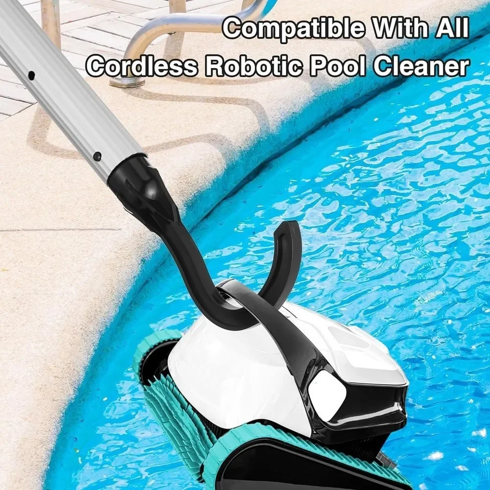 Pool Cleaner Hook For Robotic Pool Vacuum Cleaners Compatible With For Telescopic Poles 8.3 X 1.2 In Black Plastic