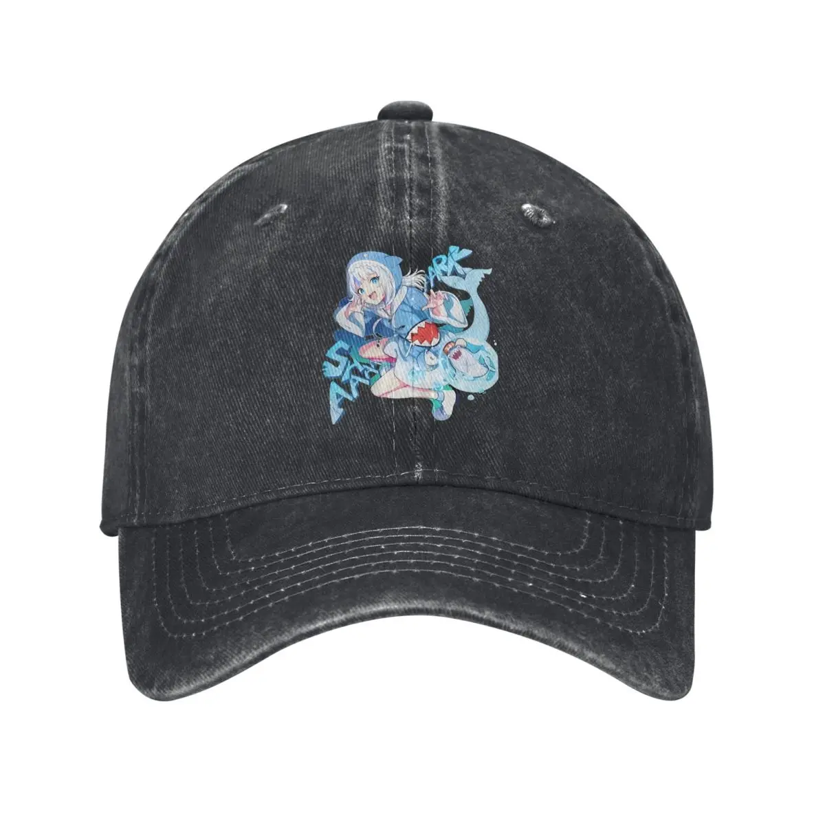 

Hololive, Gawr Gura, Anime Grafik, Cartoon-Druck demin Cap Durable for All Seasons Cap Female Cap Man Summer