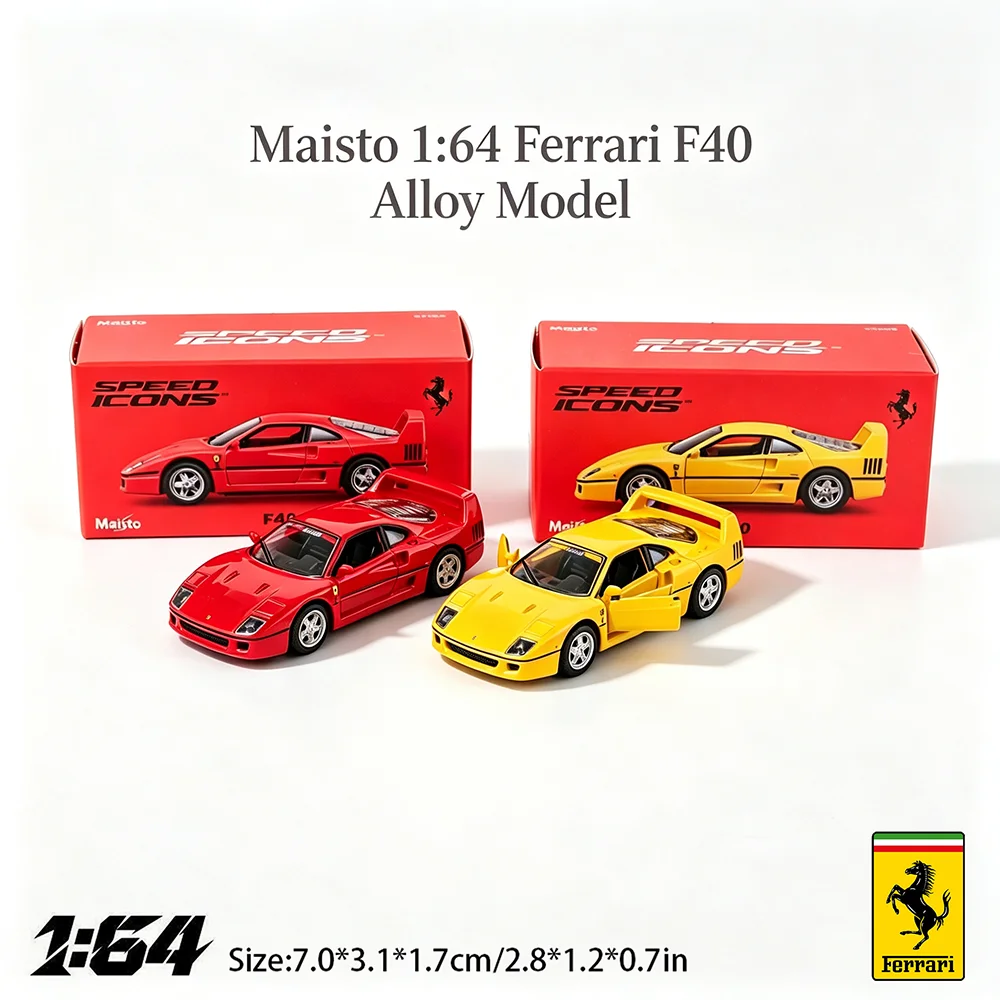 Maisto 1: 64 Ferrari 40 Dual-color selection Chassis alloy die-casting car model collection gift toys car door can be opened