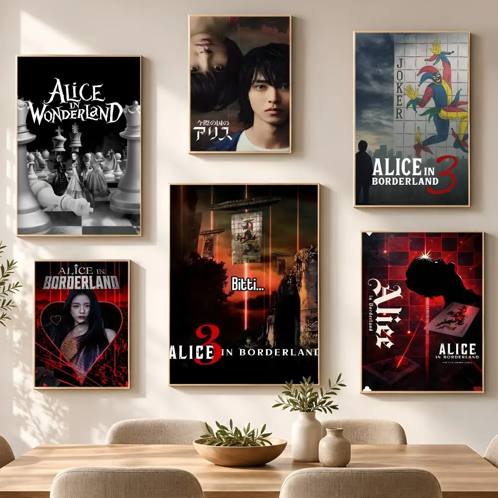 Film Series Art Alice in Borderland Poster PP Self Adhesive Aesthetic Room Decor Bedroom Dorm Gaming Room Home Decoration Gift