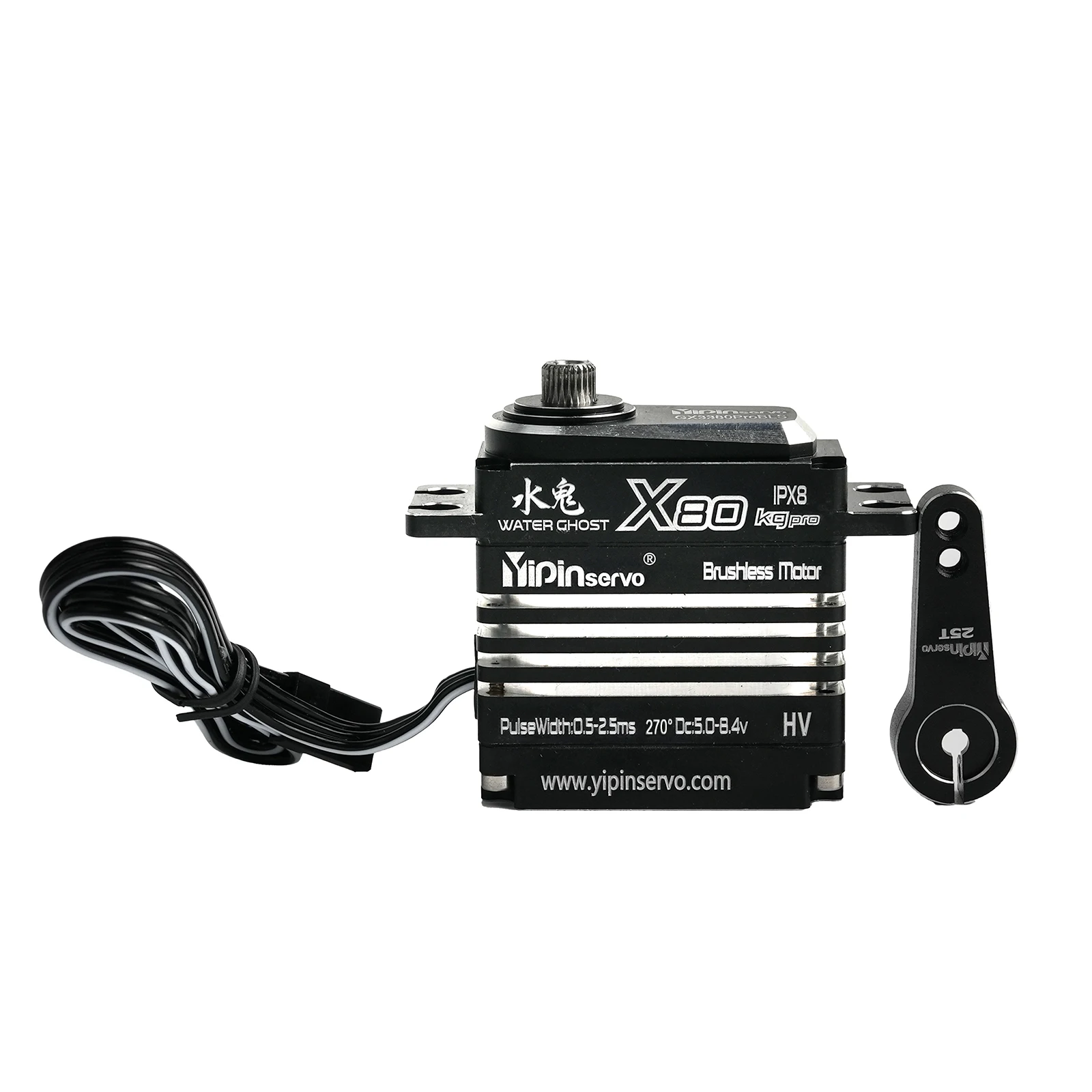X80 80 كجم محرك سيرفو رقمي عالي التحمل بدون فرشاة تروس معدنية 180 270 درجة لـ 1/8 1/10 1/12 RC مركبات روبوت لتقوم بها بنفسك