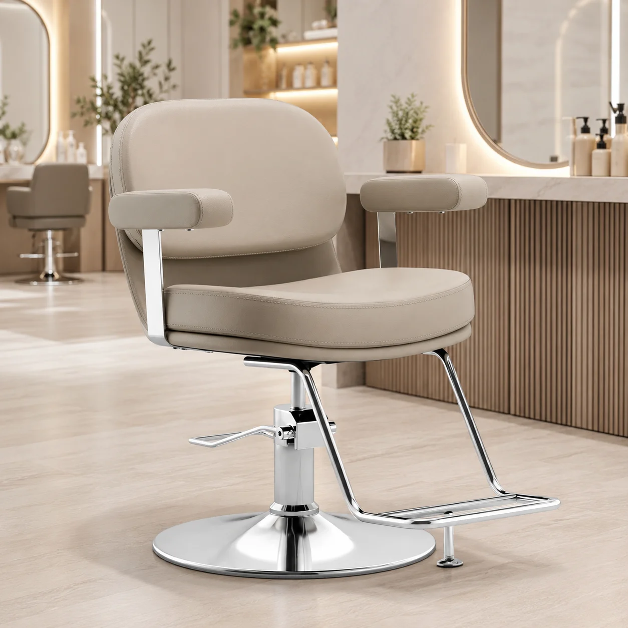 Creative Simple Barber Chairs Modern Beauty Style Minimalist Salon Chairs Space Saving Italian Friseurstuhl Salon Furniture