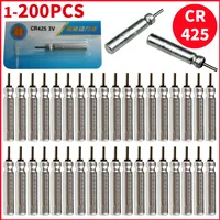 1-200 Uds batería eléctrica luminosa CR425 flotadores de pesca Pin de litio aparejos de batería flotador de pesca nocturna accesorios de pesca