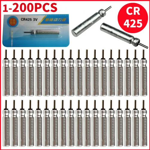 1-200 Uds batería eléctrica luminosa CR425 flotadores de pesca Pin de litio aparejos de batería flotador de pesca nocturna accesorios de pesca