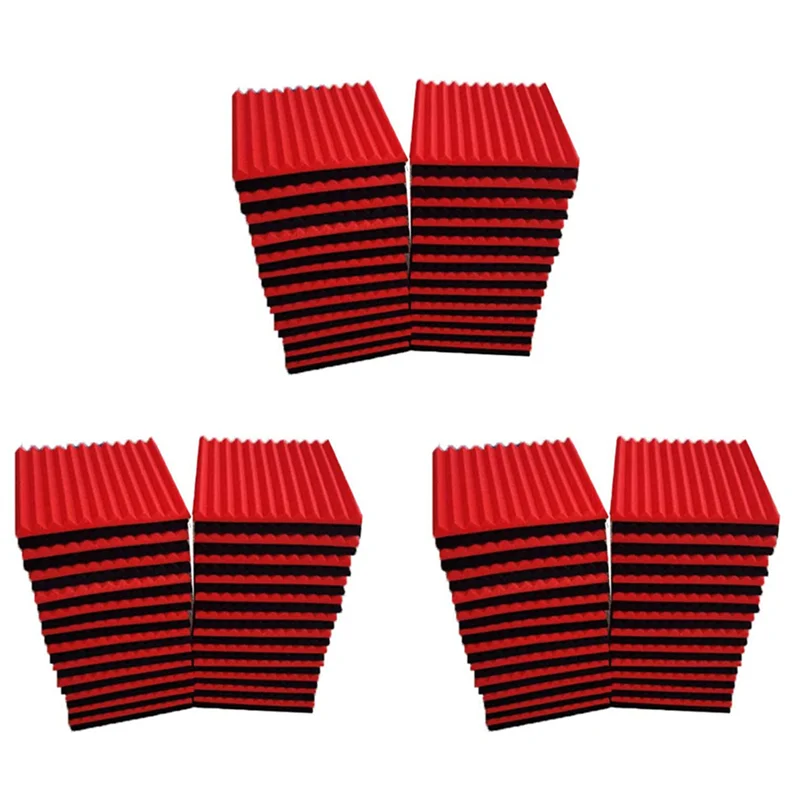 

144 шт. звукоизоляционная доска, акустическая панель, студийный пенопластовый клин, огнестойкая звукоизоляционная подушка, настенная доска, 2,5 х 30 х 30 см