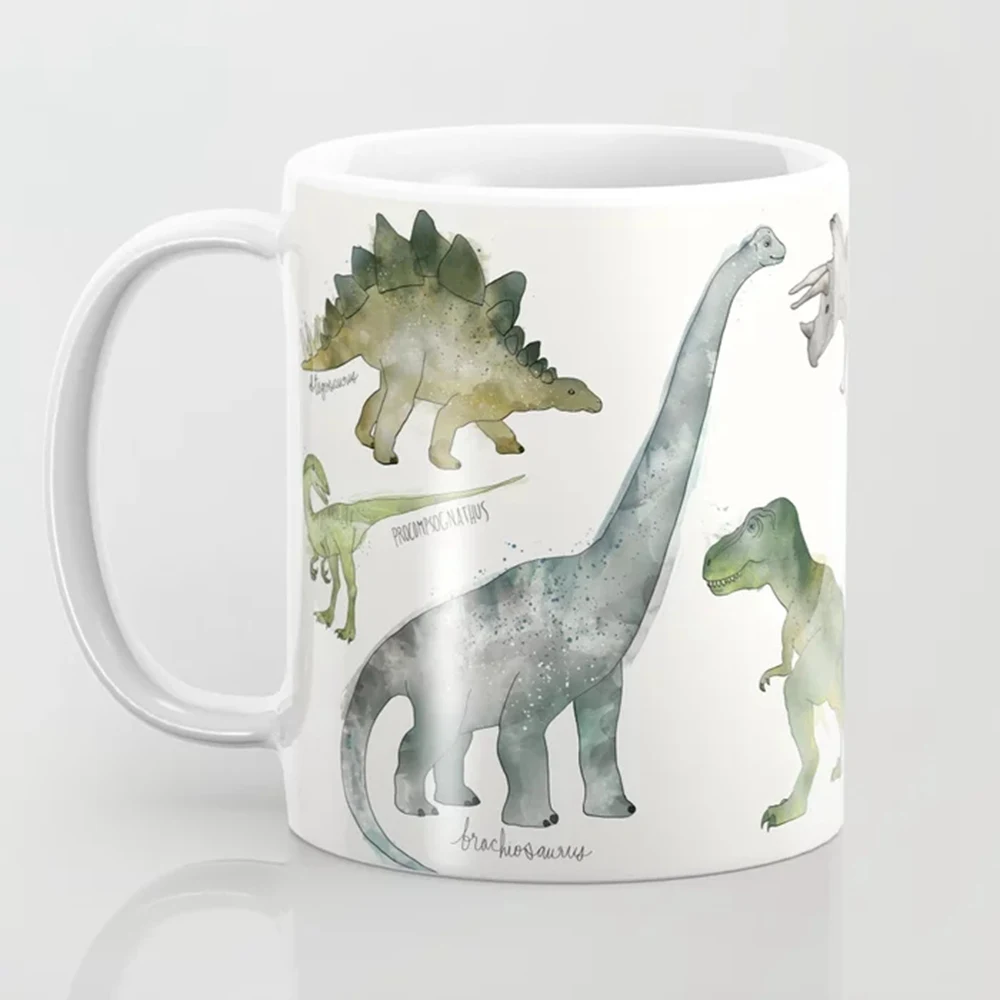 Dinosaurs Coffee Mug 11oz Ceramic Coffee Mug Home Milk Cup Christmas Dino MUG Kids Boy Birthday Gift