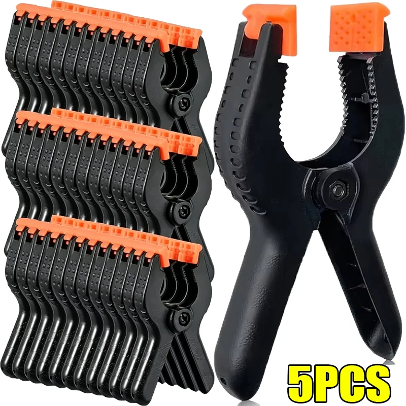 5/1PCS Plastic Spring Clamps Adjustable Woodworking Clamps Non-slip Background Photo Hanging Clips DIY Craft Photography Pegs