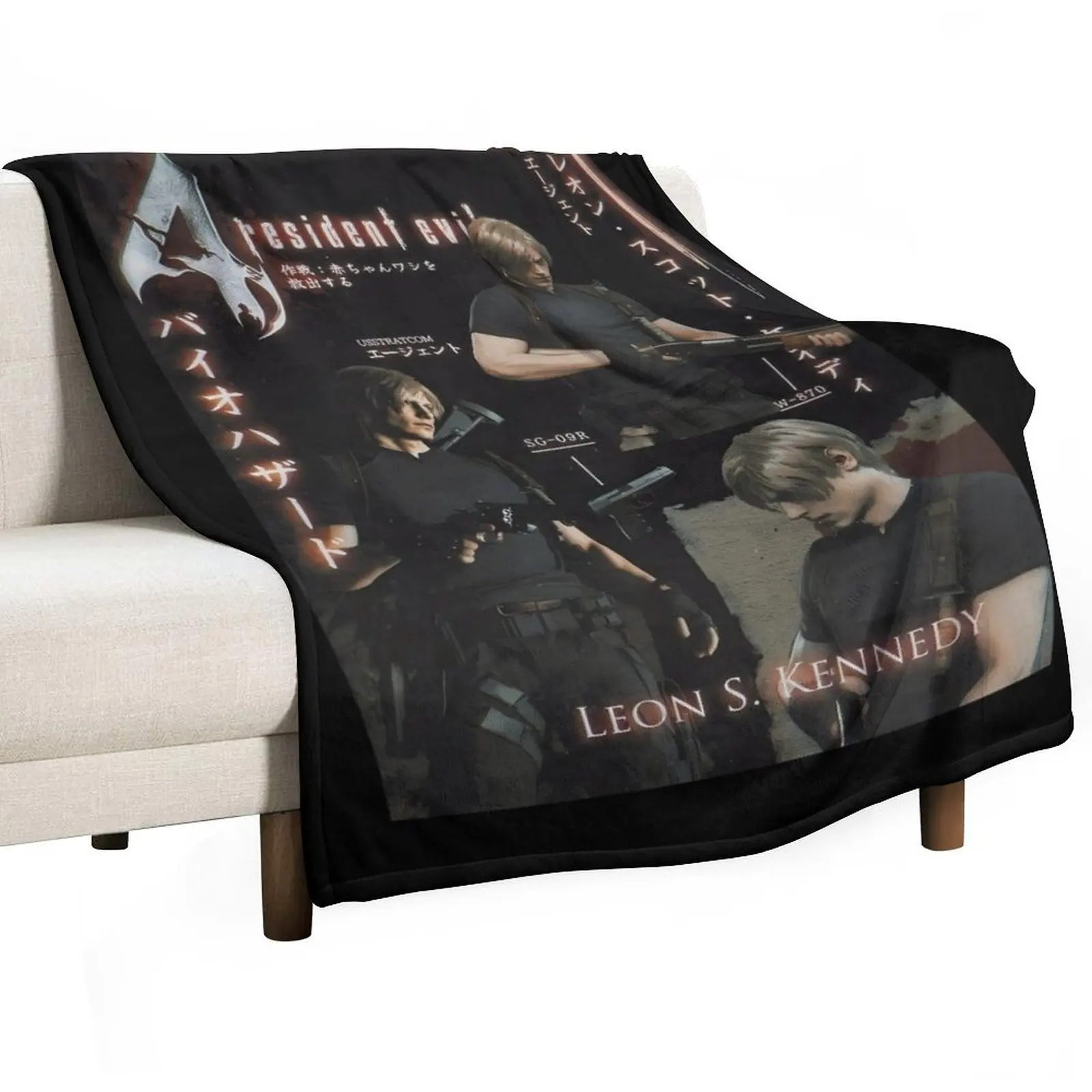 

Resident Evil , Leon Kennedy Character Throw Blanket Polar Kid'S Blankets