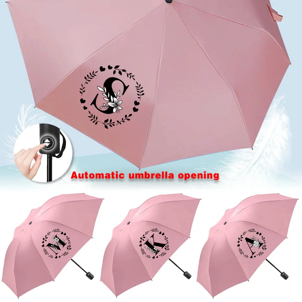 

UV Sun Rain Umbrellas Collapsible Fully Automatic Travel Essentials Protection Increased Thickness Windproof Compact Garland